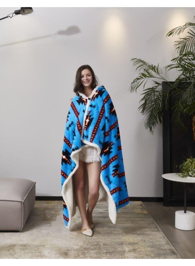 Wearable Throw - Native Turquoise