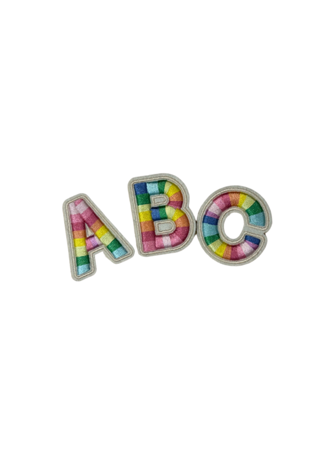 Embroidered Rainbow Letters