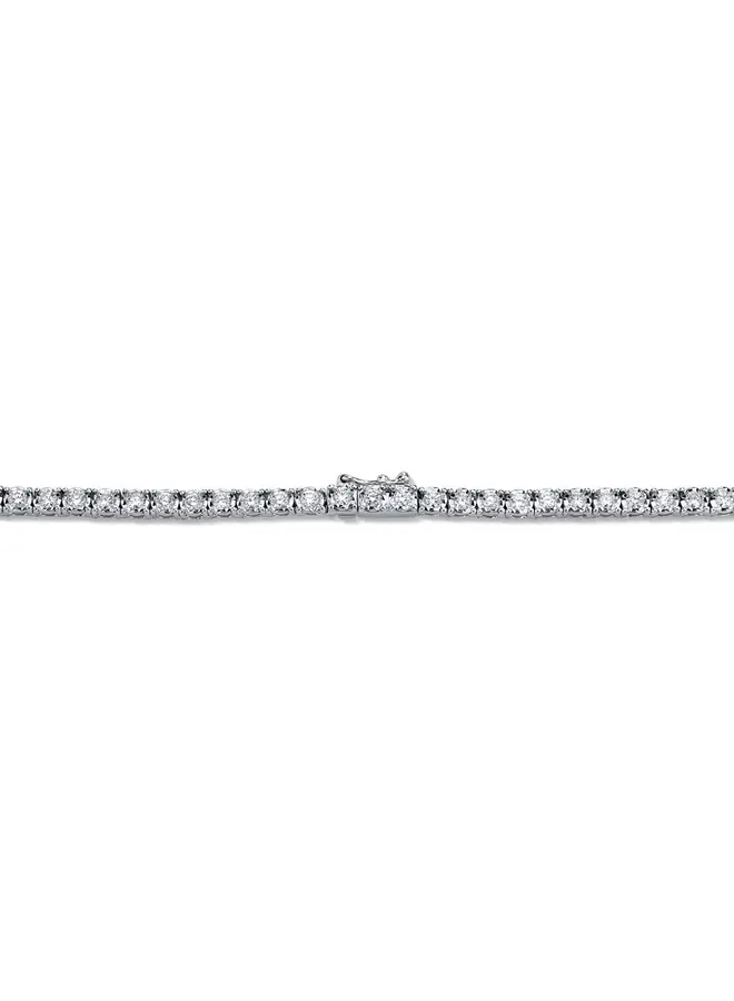 3.96ct 14WG Diamond Tennis Necklace