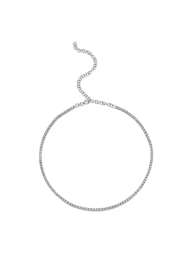 0.95Ct 14KWG Diamond Tennis Necklace