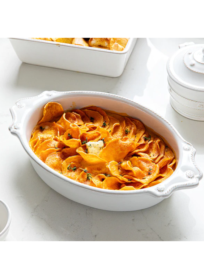 Berry & Thread  13" Oval Baker - Whitewash