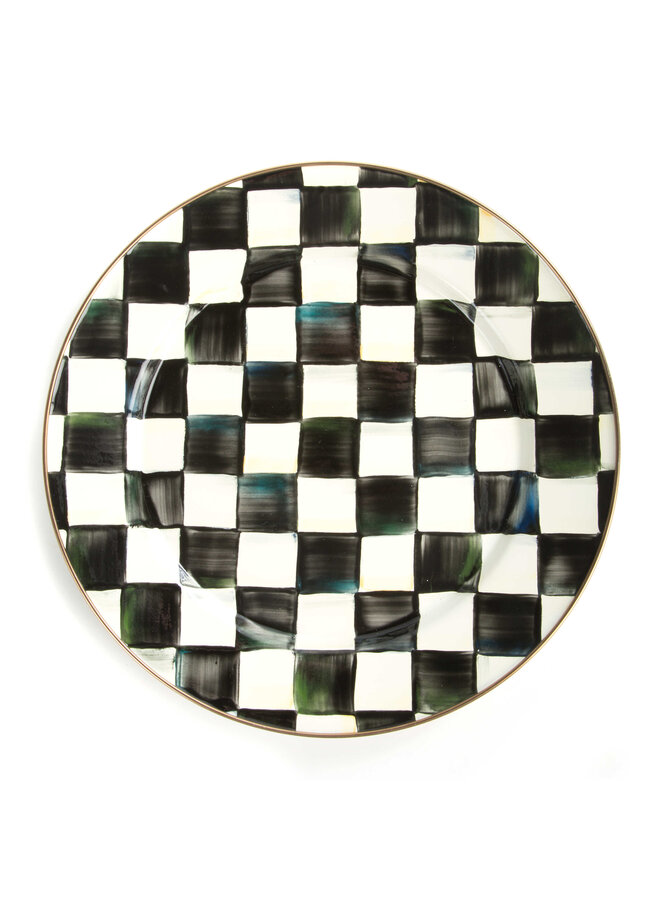 Courtly Check Enamel Charger/Plate