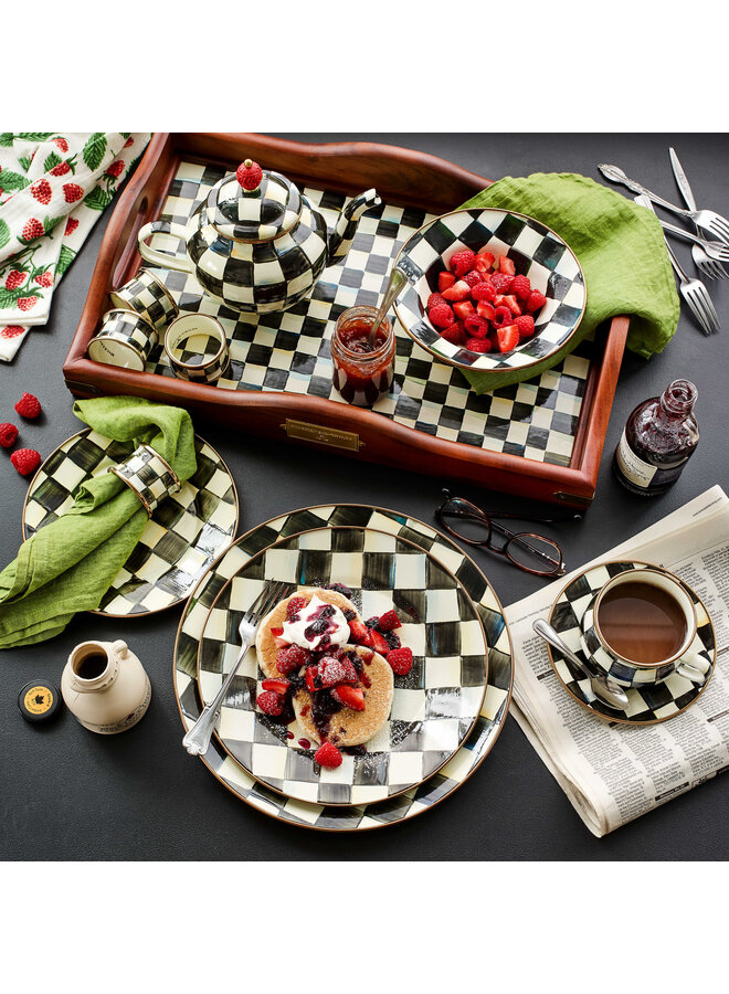 Courtly Check Enamel Charger/Plate