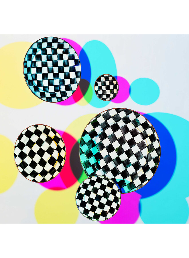 Courtly Check Enamel Charger/Plate