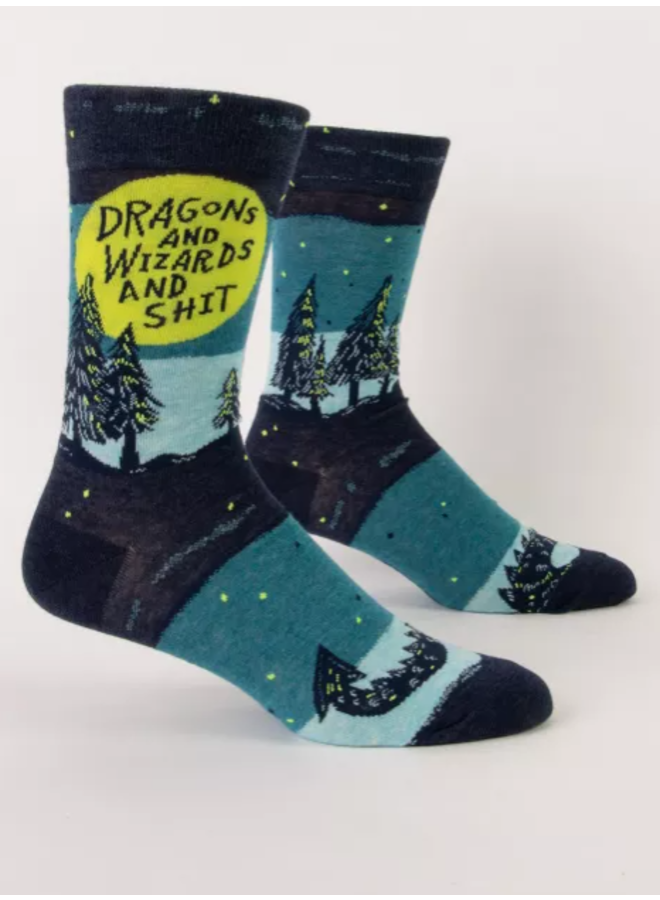 Men's Socks - Dragons & Wizards & Shit