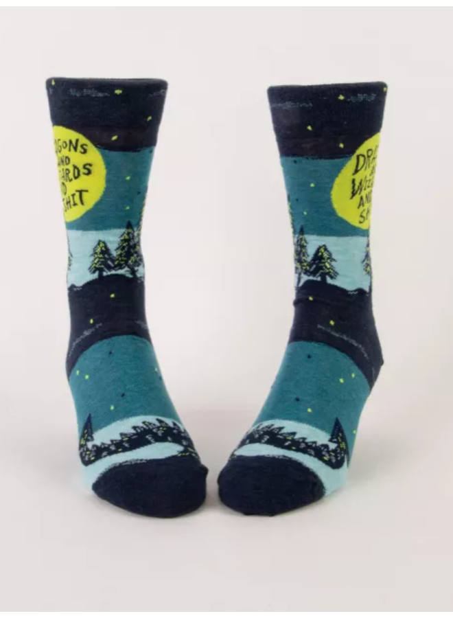 Men's Socks - Dragons & Wizards & Shit