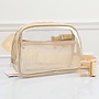 Clear Crossbody Belt Bag With Faux Leather Trim