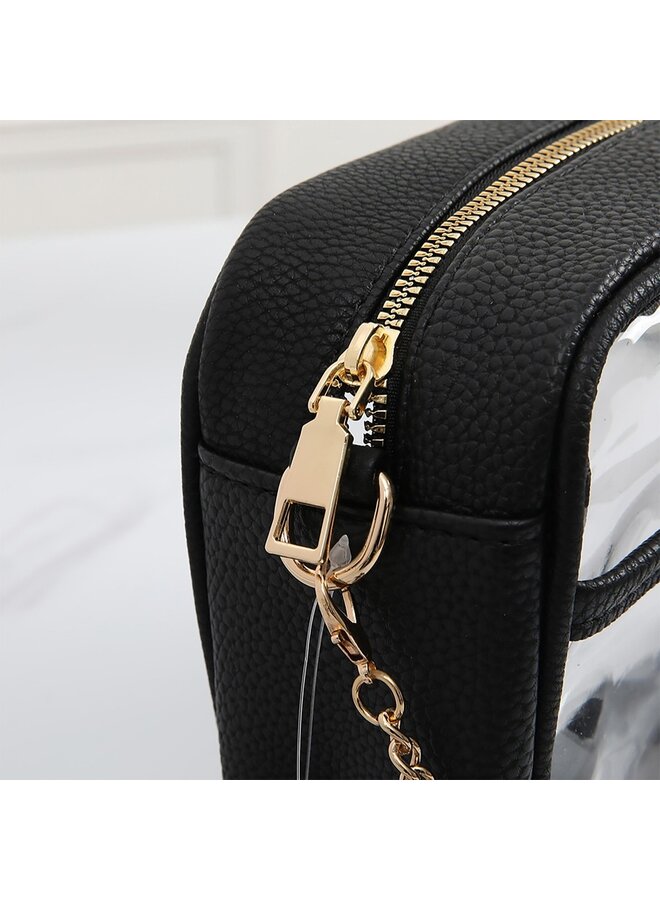 Clear Crossbody Bag with Tassel -