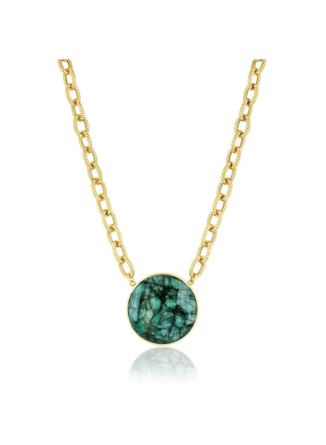 Morah Round Chunky Roll Chain - Emerald