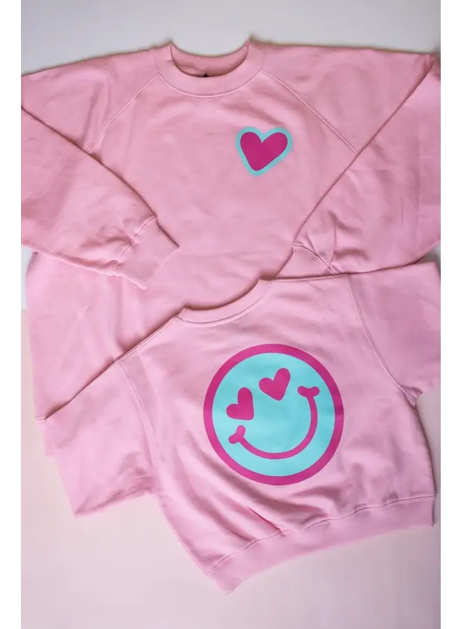 XOXO Bubblegum Heart Eyes Sweatshirt