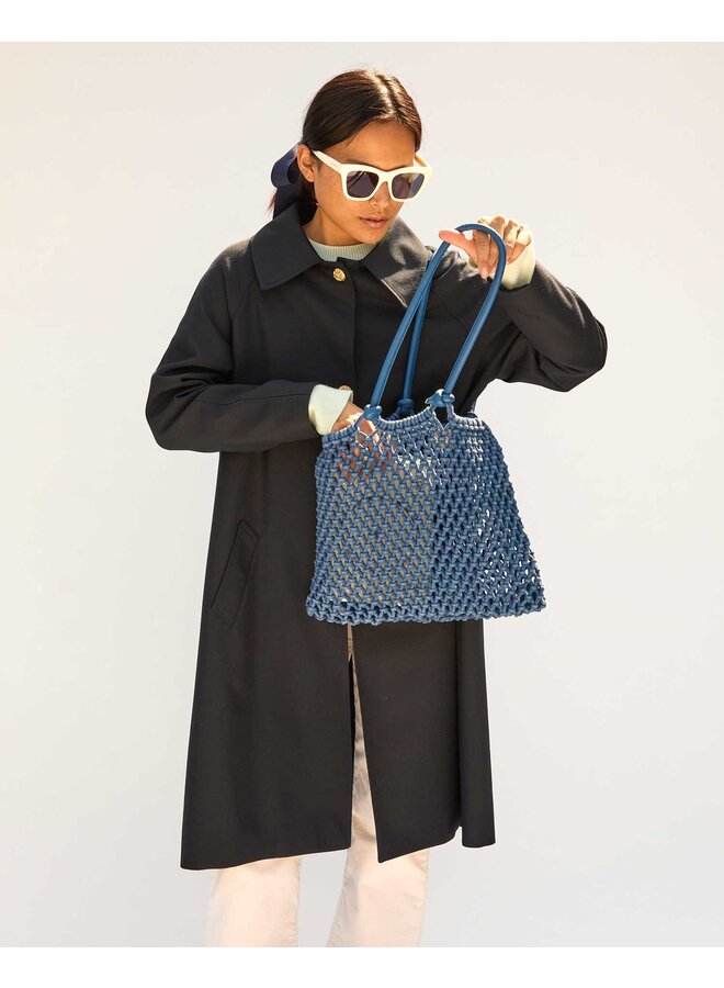 Sandy Woven Tote - French Blue