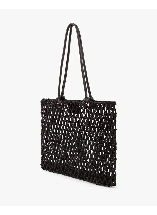 Sandy Woven Tote - Black