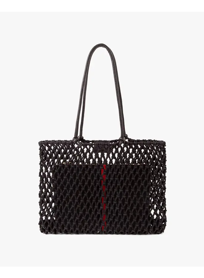 Sandy Woven Tote - Black