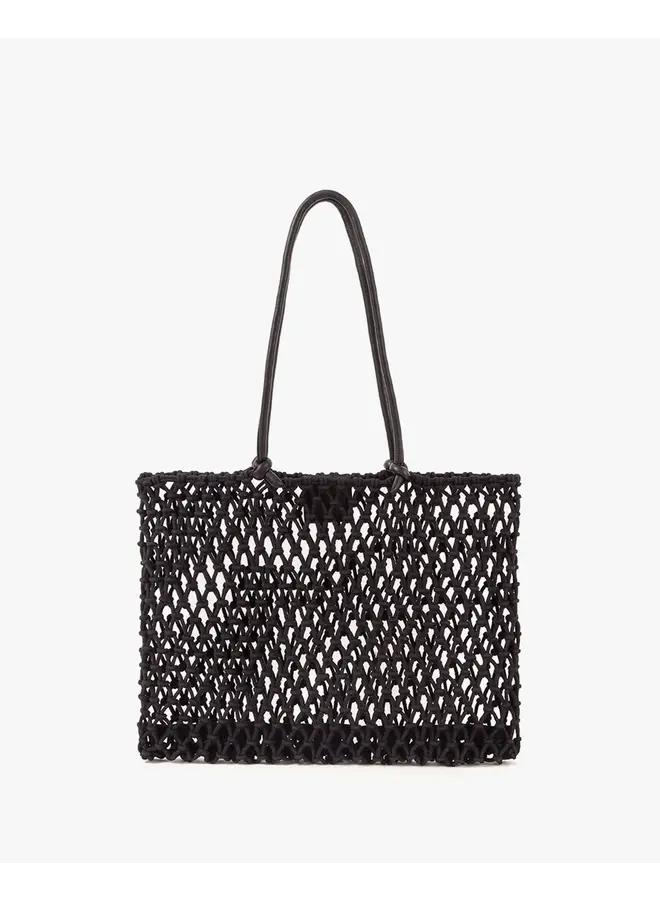 Sandy Woven Tote - Black