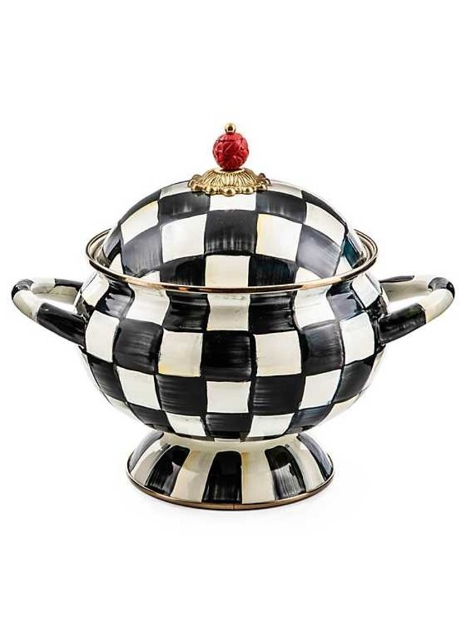 Courtly Check Enamel Tureen