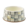 Sterling Check Enamel Pet Dish - Medium