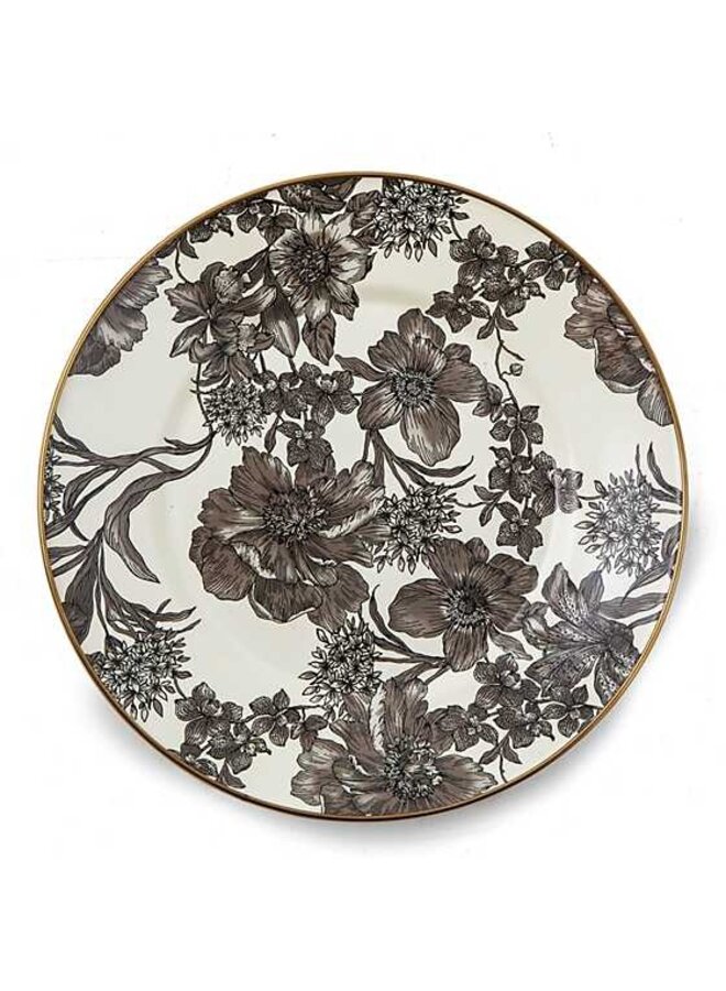 English Garden Enamel Dinner Plate- Sterling