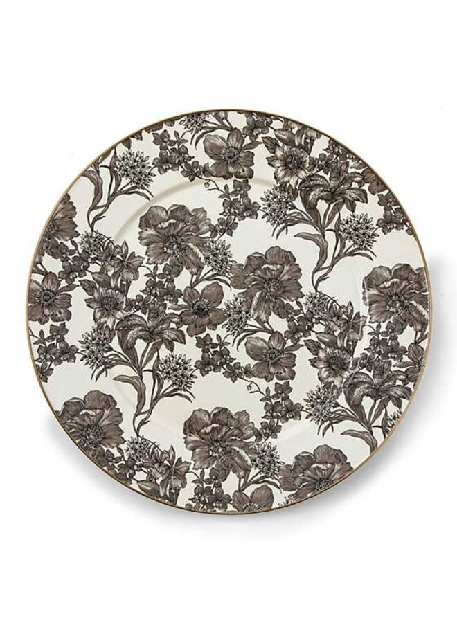 English Garden Enamel Charger/Plate - Sterling