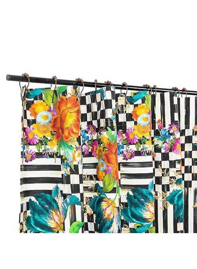 Courtly Flower Market Shower Curtain