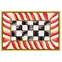 Courtly Check Washable Rug - Red & Gold 2' x 3'