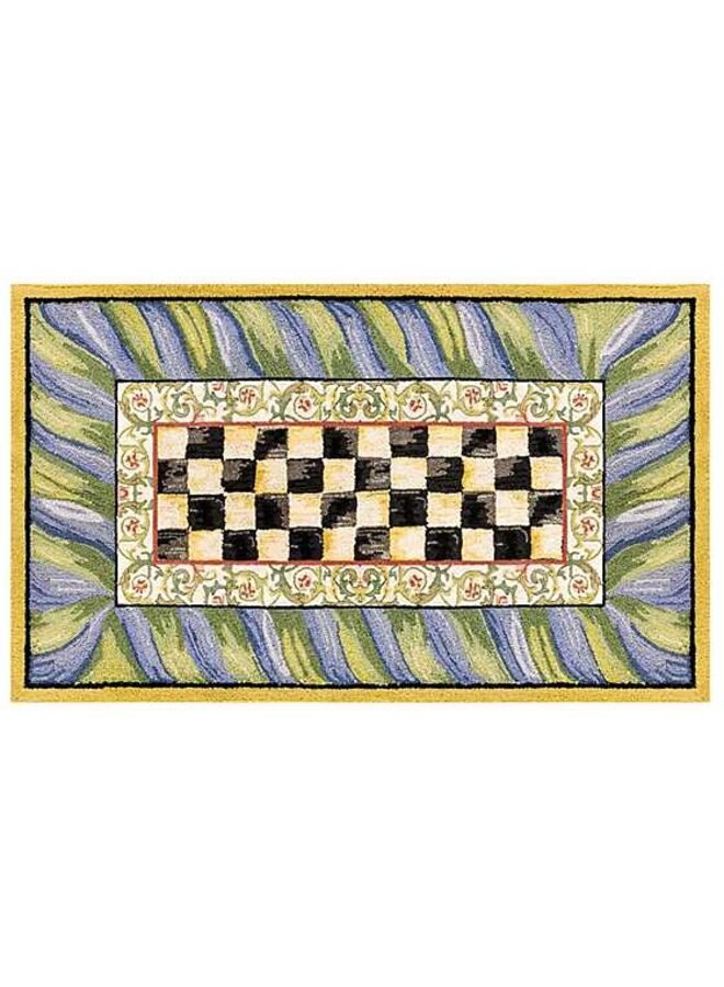 Courtly Check Washable Rug - Purple & Green 3' x 5'