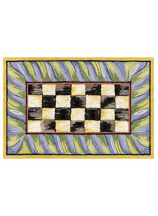 Courtly Check Washable Rug - Purple & Green 2' x 3'