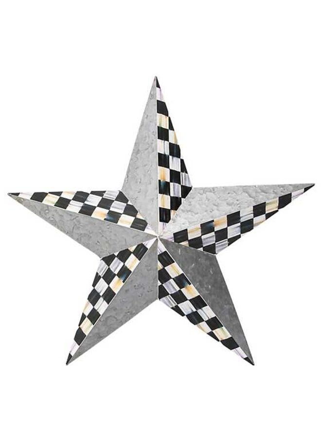 Courtly Check Galvanized Barn Star Wall