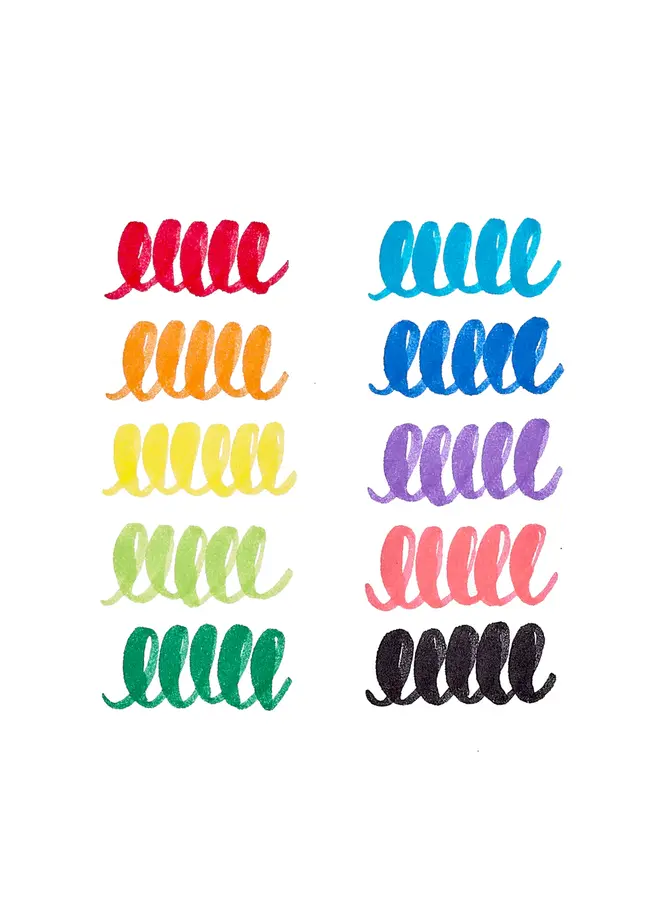 Big Bright Brush Markers - set of 10