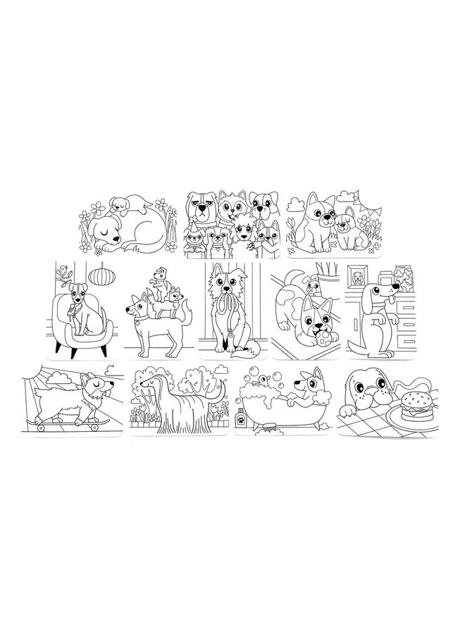 Undercover Art Hidden Patterns Coloring Activity - Dog Days