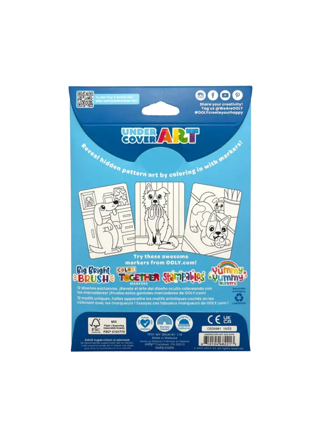 Undercover Art Hidden Patterns Coloring Activity - Dog Days