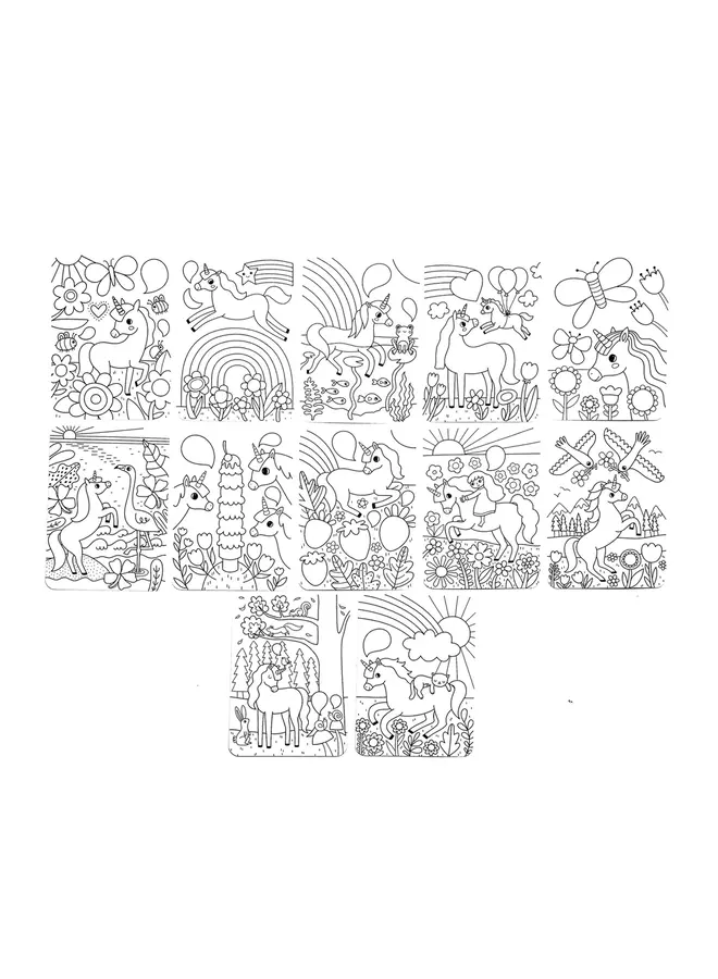 Undercover Art Hidden Patterns Coloring- Unicorn Friends
