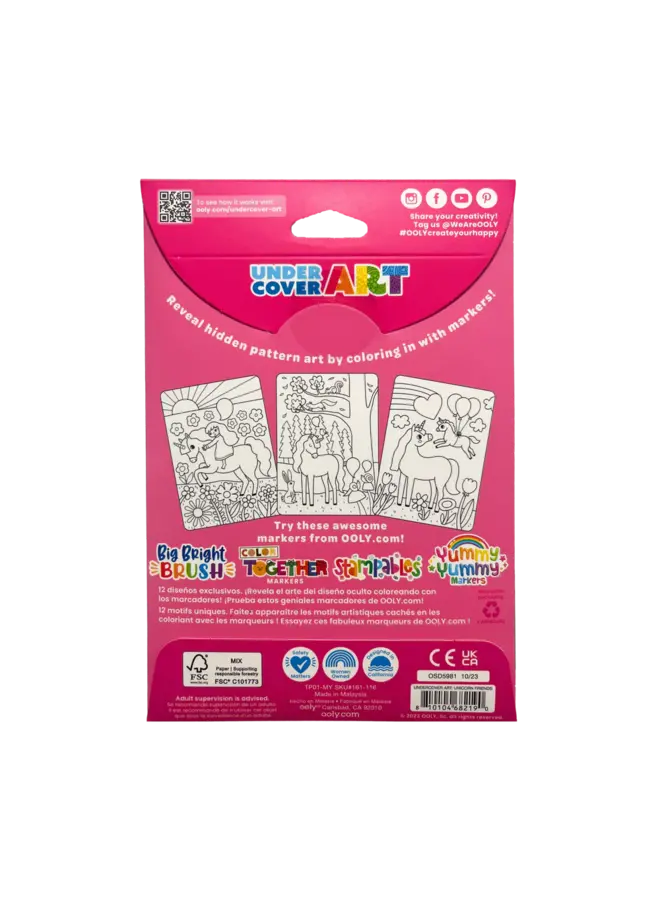 Undercover Art Hidden Patterns Coloring- Unicorn Friends