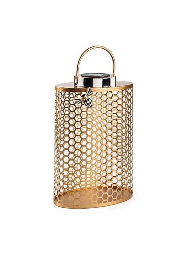 Honeycomb Tin Solar Lantern - Small