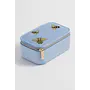 Blue Scattered Bees Velvet Mini Jewelry Box