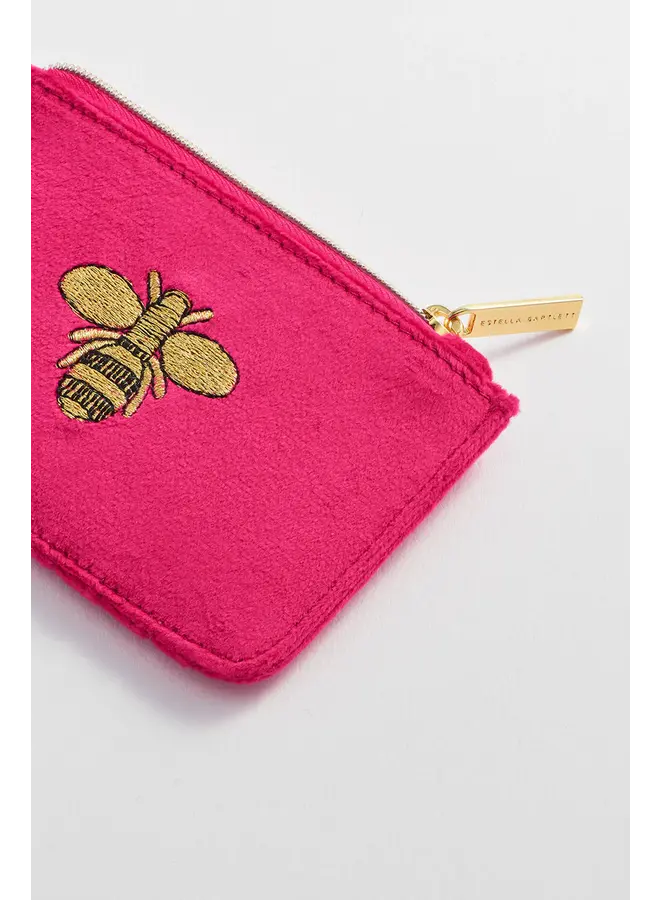 Hot Pink Bee Card Purse
