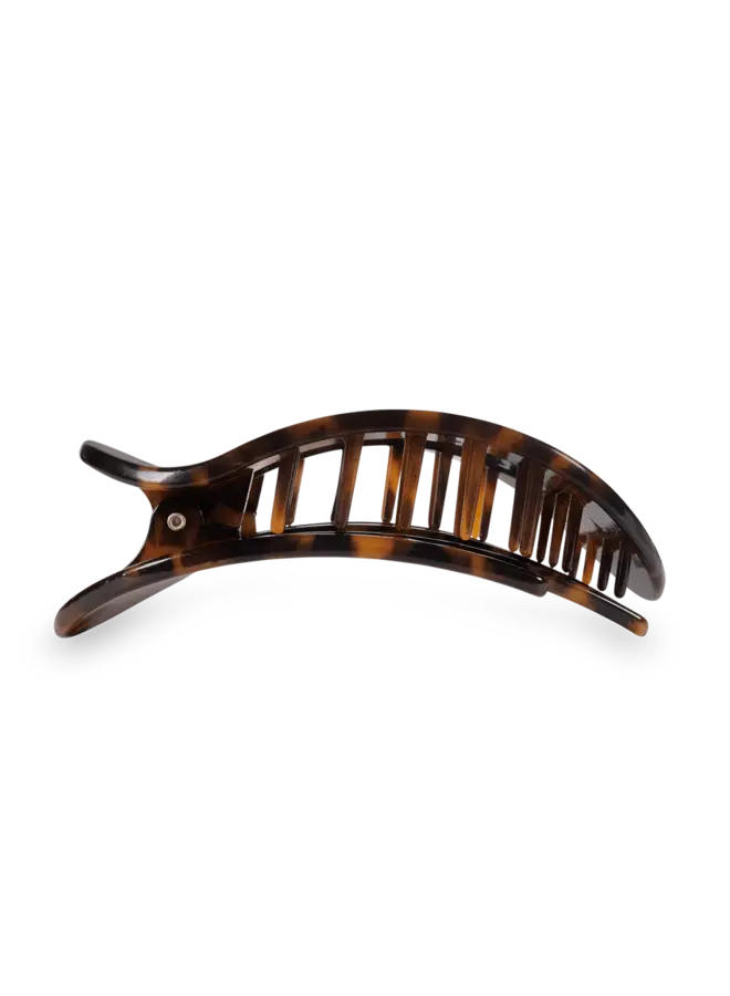 Large Flat Round Clip- Tortoise