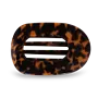 Round Flat Hair Clip - Large - Tortoise