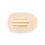 Medium Flat Round Clip- Almond Beige