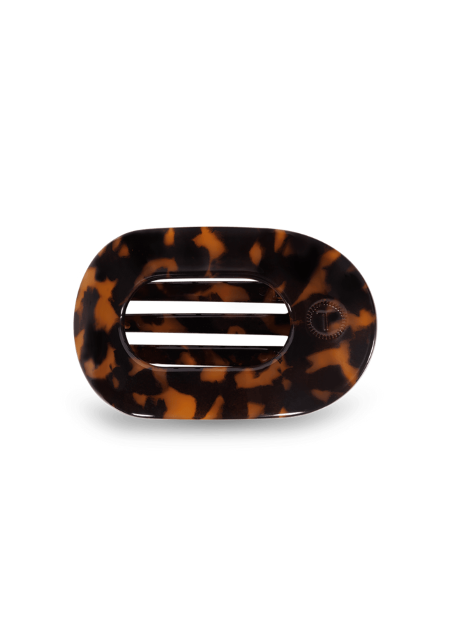 Round Flat Hair Clip - Medium - Tortoise