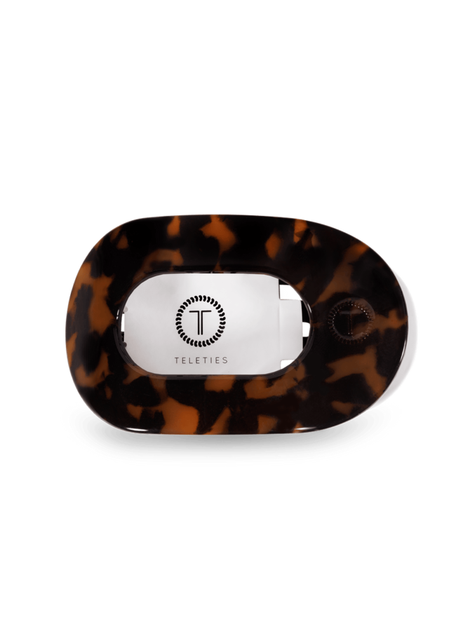 Round Flat Hair Clip - Medium - Tortoise