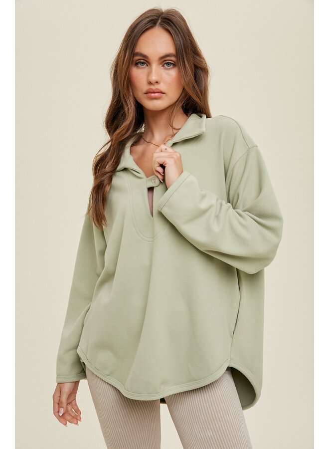 Fleece Pullover with Side Pockets
