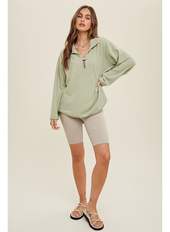 Fleece Pullover with Side Pockets