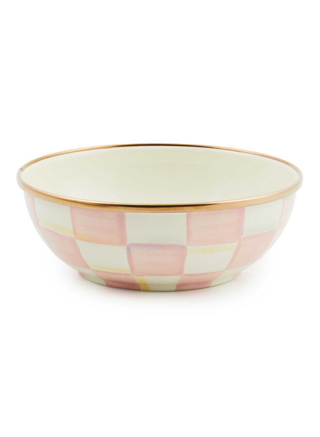 Rosy Check Enamel Everyday Bowl