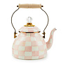 Rosy Check Enamel Tea Kettle - 2 Quart