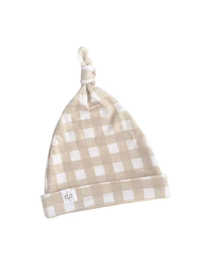 Top Knot Hat- Gingham