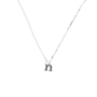 14KW LARGE LOWERCASE INITIAL WITH 18" SMALL RECTANGULAR LINK CHAIN - INITIAL n
