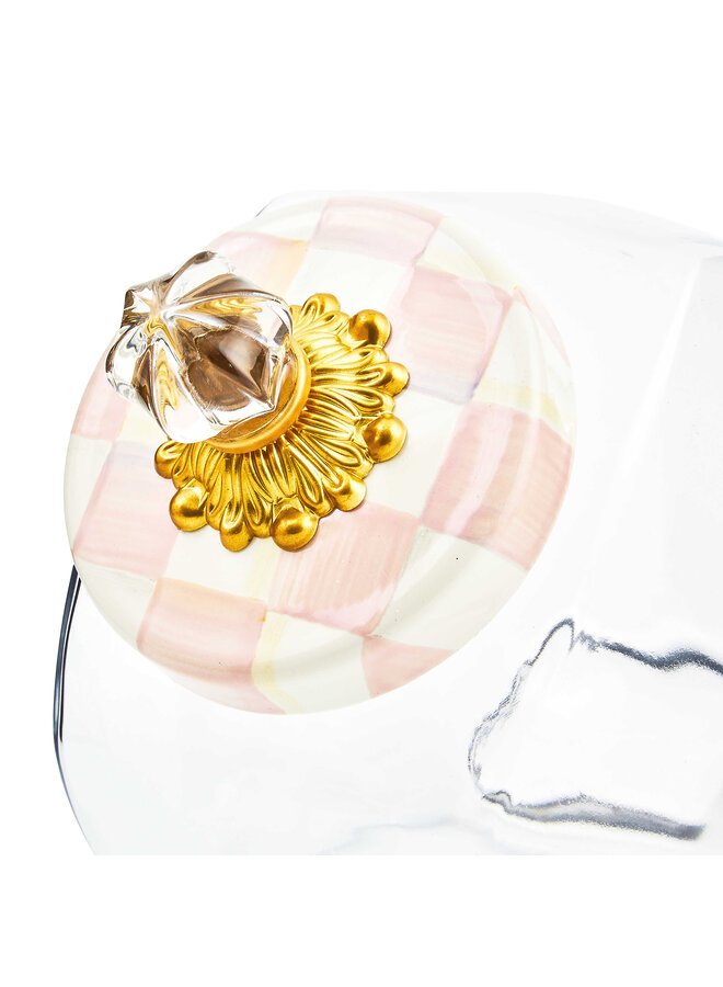 Sweets Jar with Rosy Check Enamel Lid