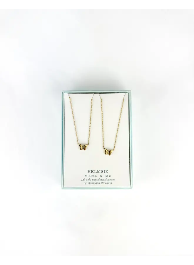 Mama & Me Butterfly Necklace Set