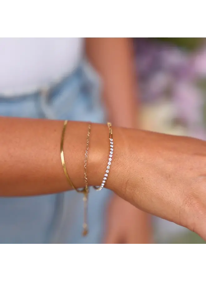 Rebekah Tennis Paperclip Bracelet