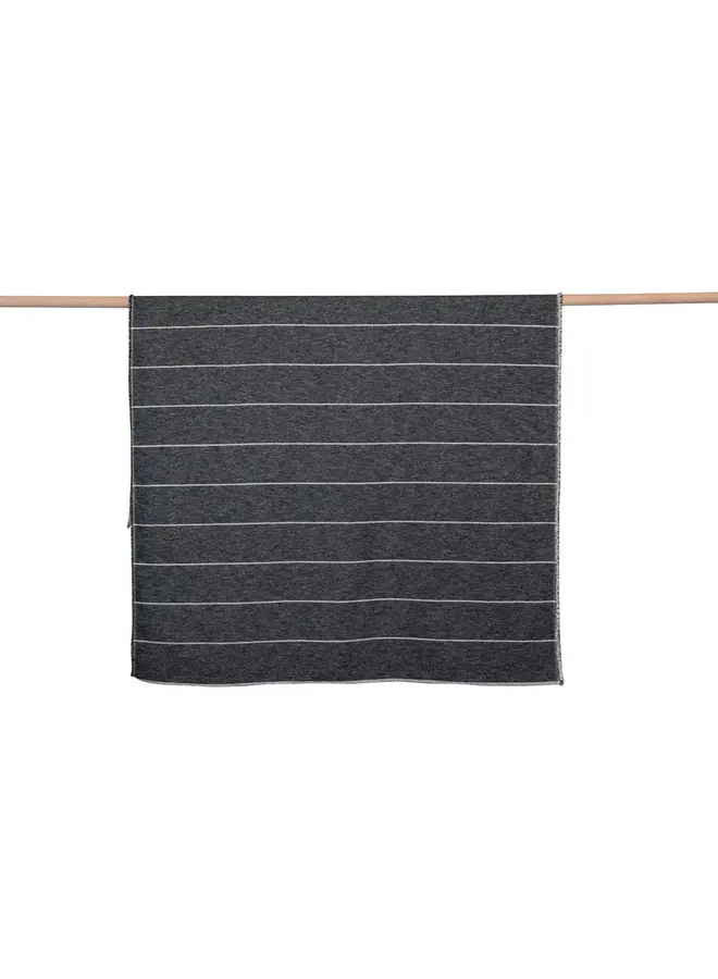 Luca Cotton Throw Stripes/Structured Grey